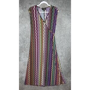 Twiggy London Sleeveless Maxi Dress Womens Size XL Multicolor Stretch USA Made